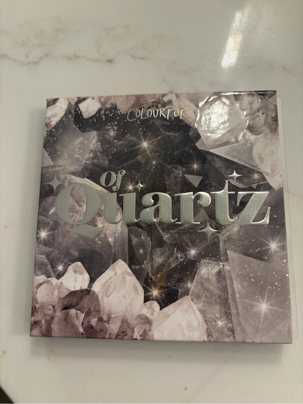 Colourpop Quartz Wall Art Panel - Gray and White Crystal Illustration